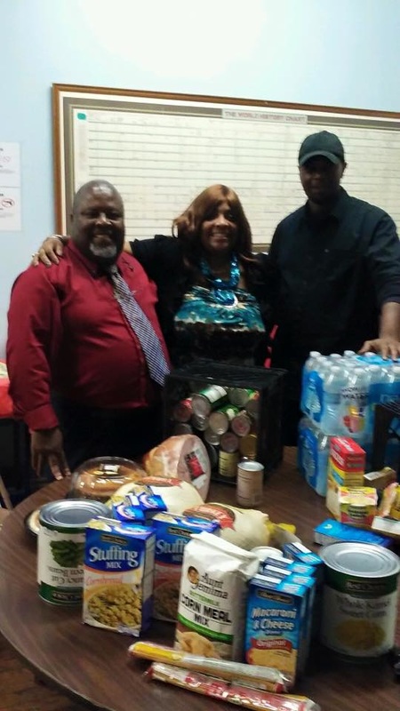 Chapter members delivering food and holiday meal donations for community neighbors