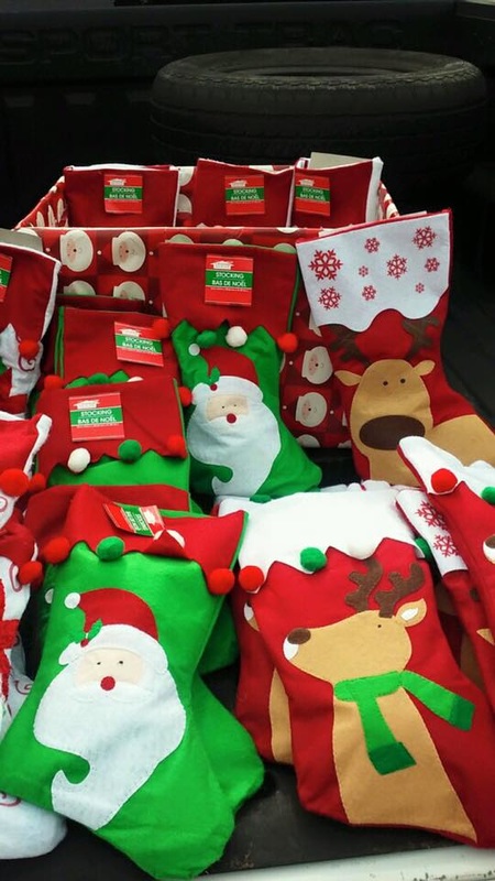 Holiday stockings prepared for nursing home residents